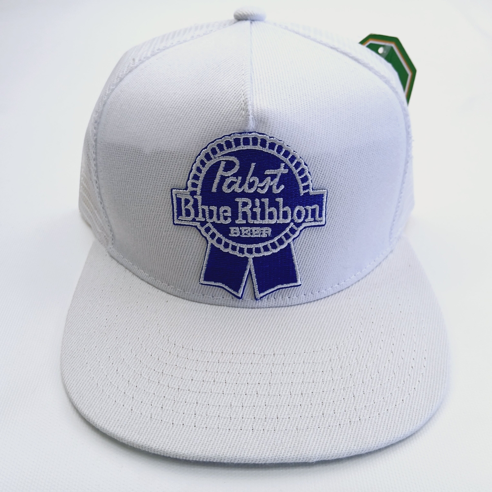 Pabst Blue Ribbon White Cap